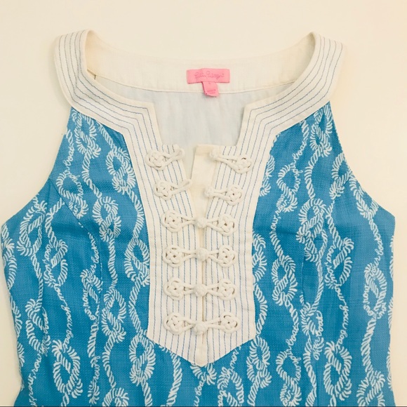 Lilly Pulitzer Cotton Rope Blue Nautical Dress 4 - Picture 5 of 8
